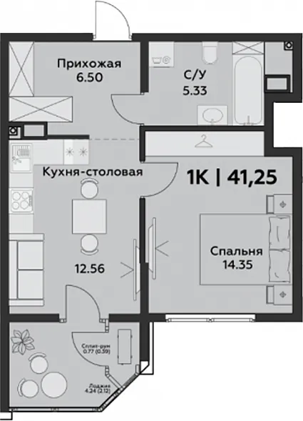 Корпус 4, Очередь 1, 7 этаж