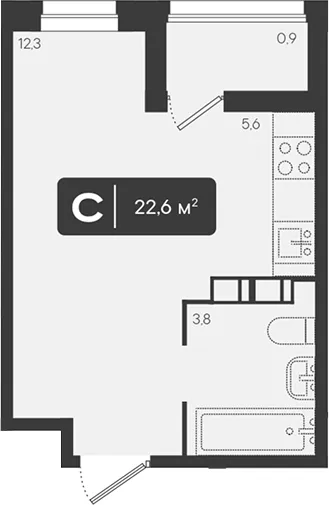 Корпус 6.1, Очередь 1, 6 этаж