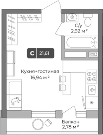 Корпус 1, Очередь 1, 10 этаж